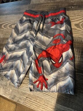 Spiderman Gray and Red Swim Shorts